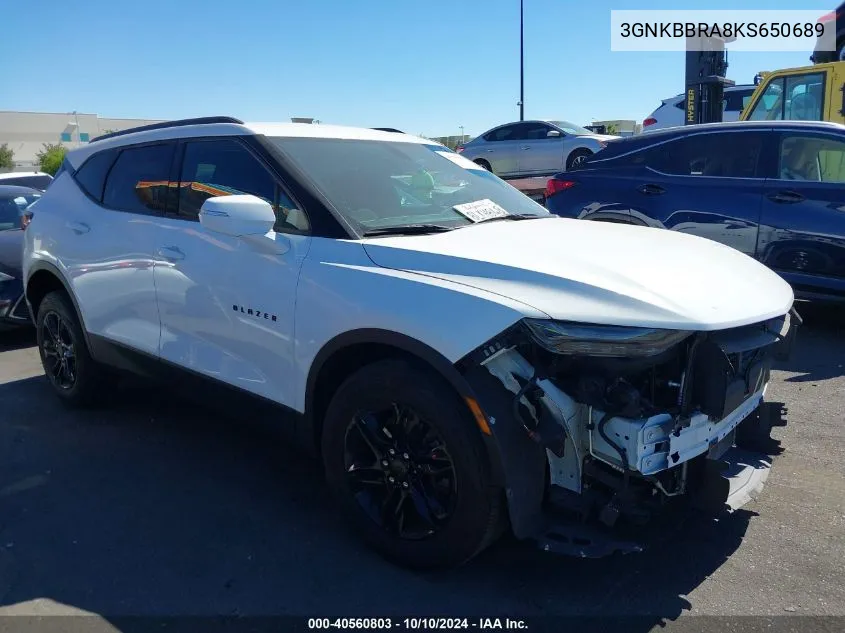 2019 Chevrolet Blazer VIN: 3GNKBBRA8KS650689 Lot: 40560803