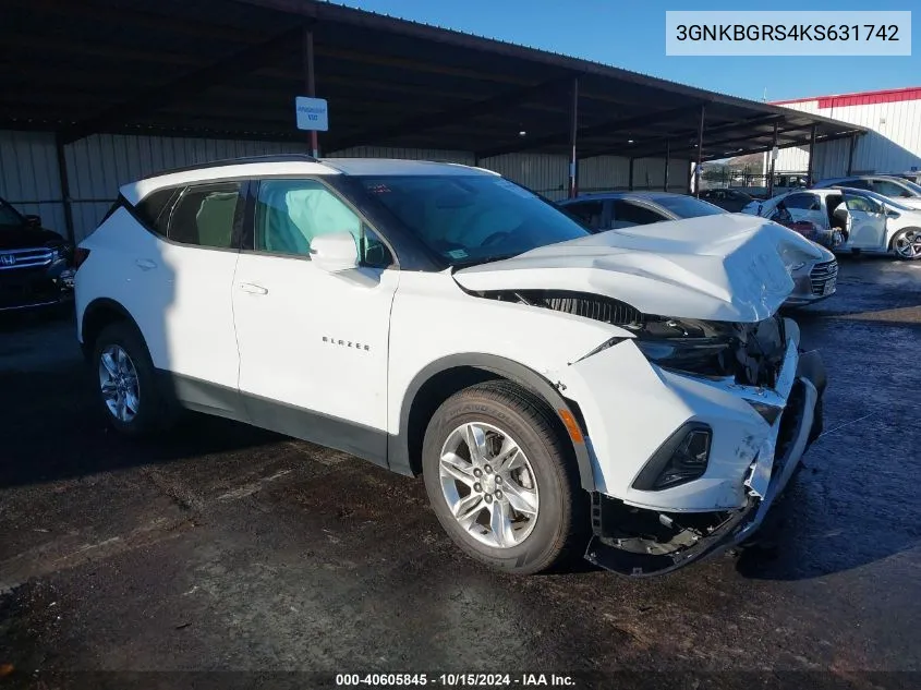 2019 Chevrolet Blazer VIN: 3GNKBGRS4KS631742 Lot: 40605845