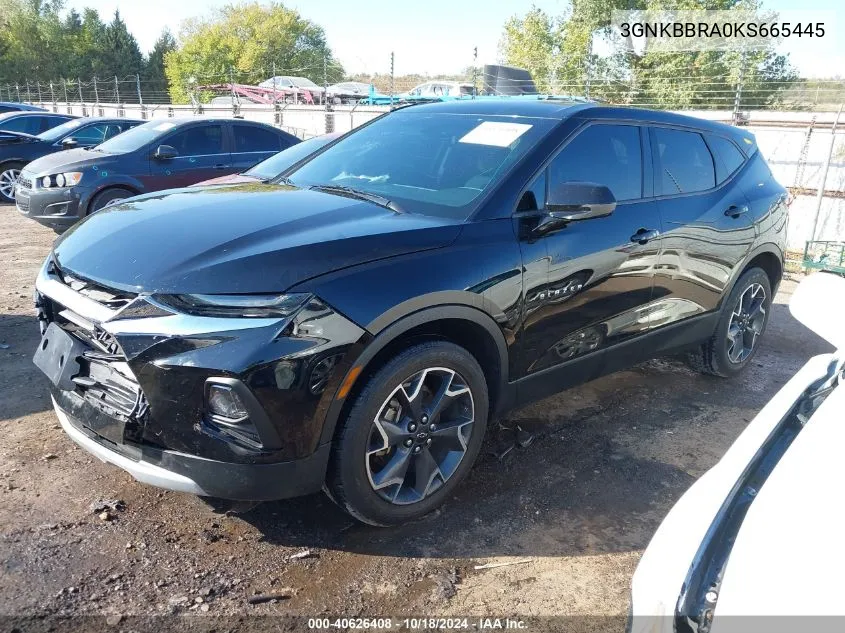 2019 Chevrolet Blazer VIN: 3GNKBBRA0KS665445 Lot: 40626408