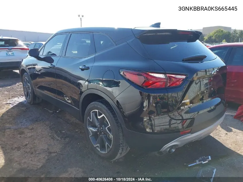 2019 Chevrolet Blazer VIN: 3GNKBBRA0KS665445 Lot: 40626408