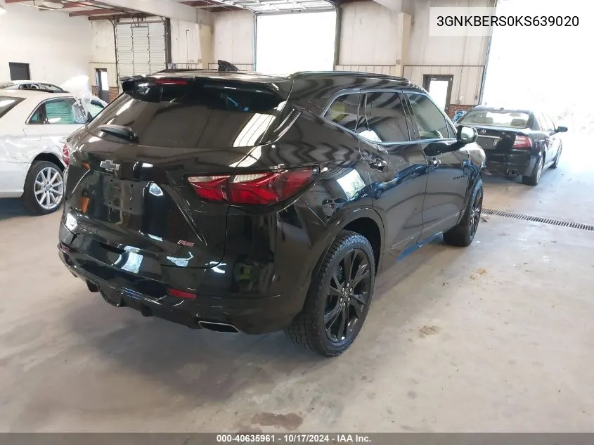 2019 Chevrolet Blazer Rs VIN: 3GNKBERS0KS639020 Lot: 40635961