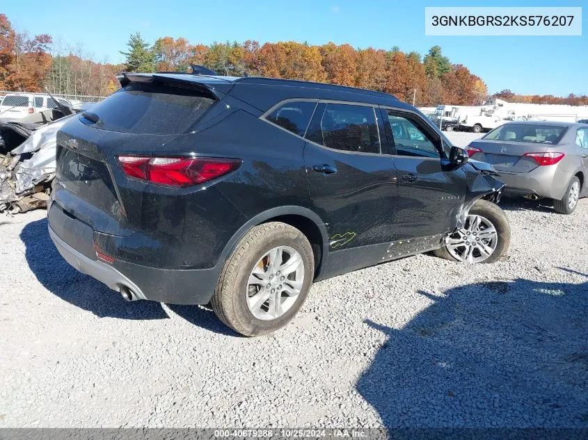 2019 Chevrolet Blazer VIN: 3GNKBGRS2KS576207 Lot: 40679288