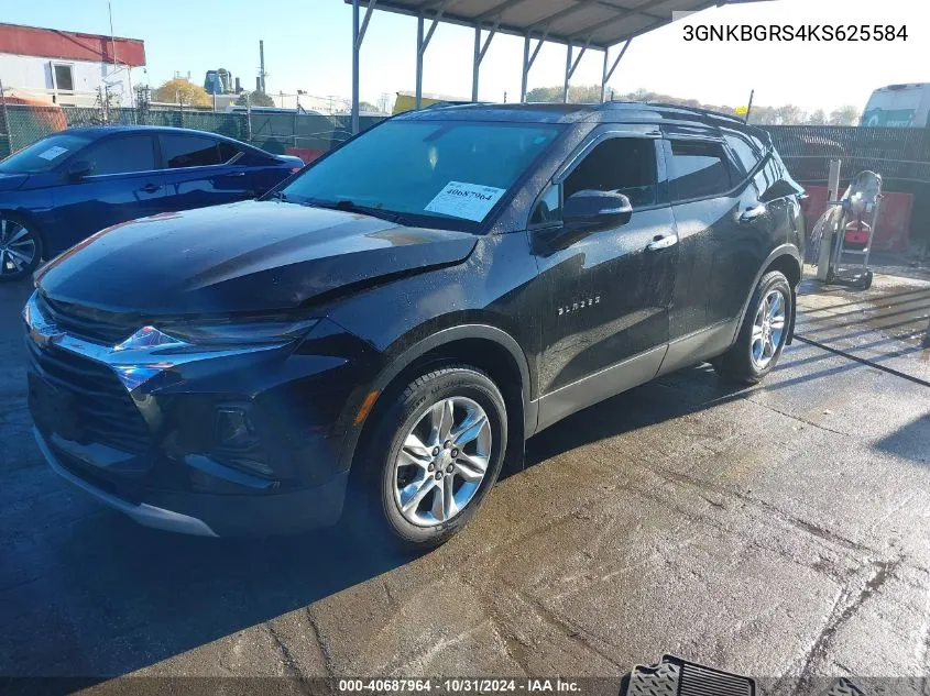 2019 Chevrolet Blazer VIN: 3GNKBGRS4KS625584 Lot: 40687964