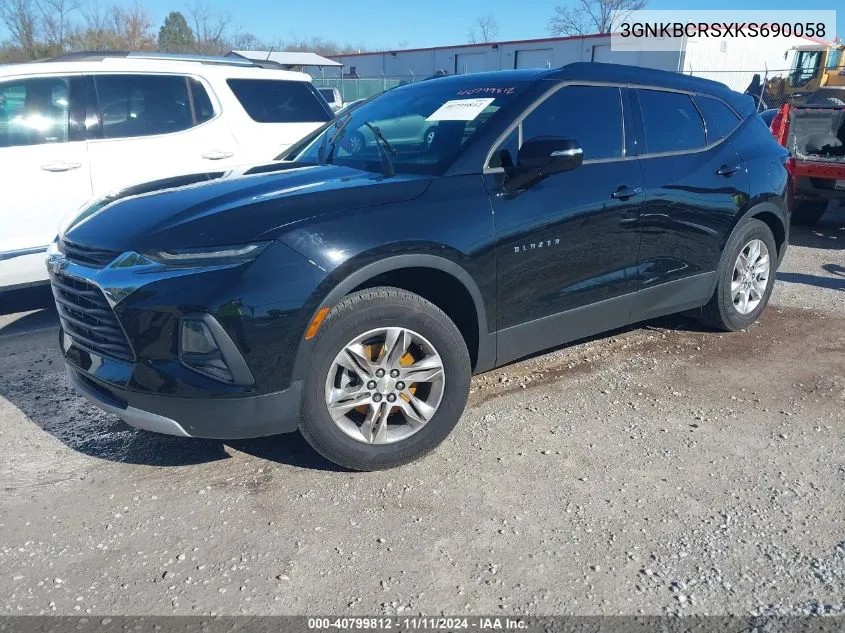 2019 Chevrolet Blazer 2Lt VIN: 3GNKBCRSXKS690058 Lot: 40799812