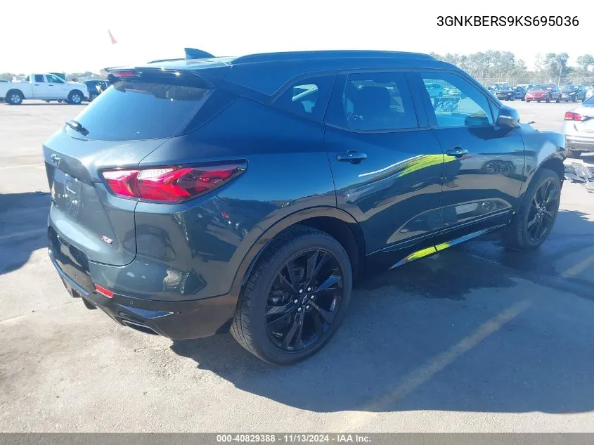 2019 Chevrolet Blazer Rs VIN: 3GNKBERS9KS695036 Lot: 40829388