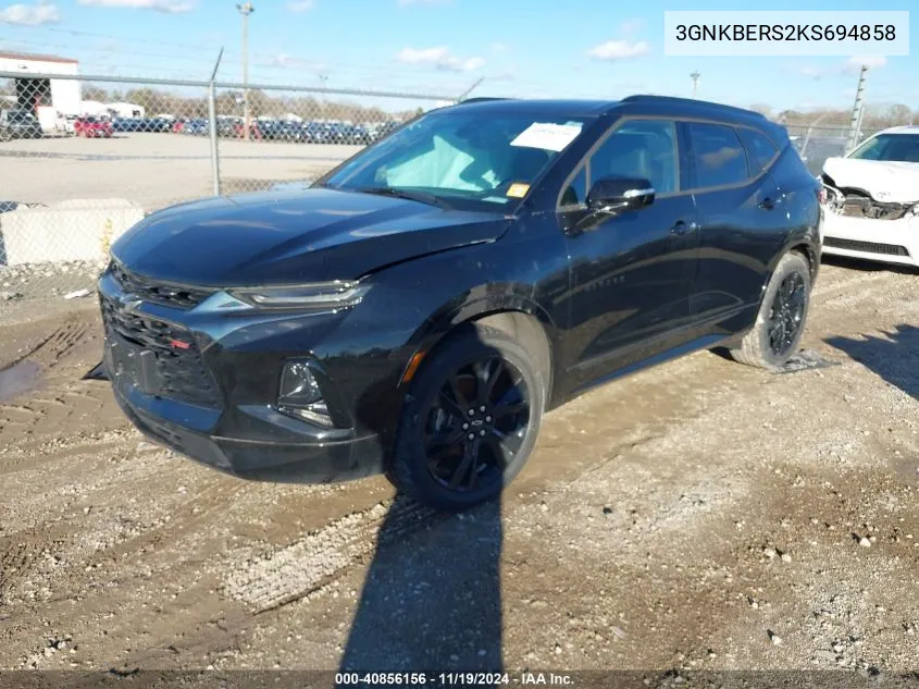 2019 Chevrolet Blazer Rs VIN: 3GNKBERS2KS694858 Lot: 40856156