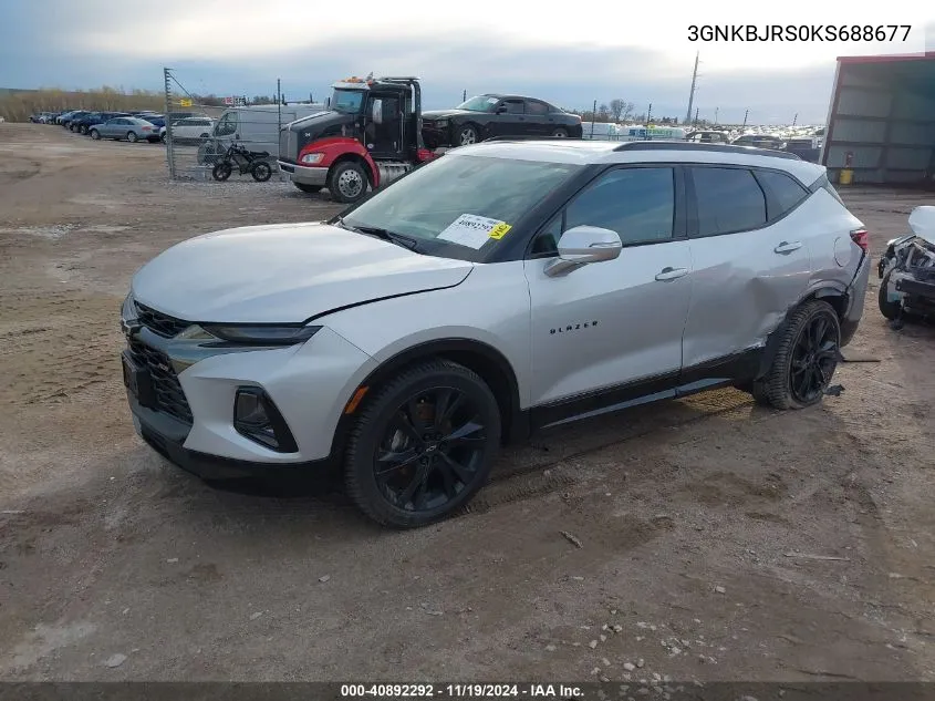 2019 Chevrolet Blazer Rs VIN: 3GNKBJRS0KS688677 Lot: 40892292