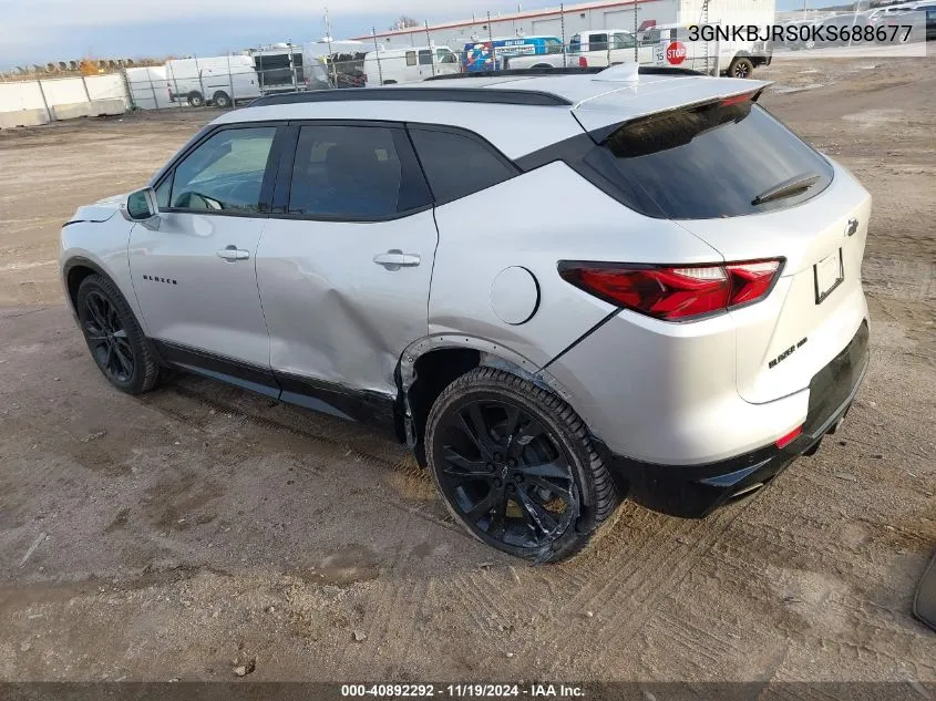 2019 Chevrolet Blazer Rs VIN: 3GNKBJRS0KS688677 Lot: 40892292