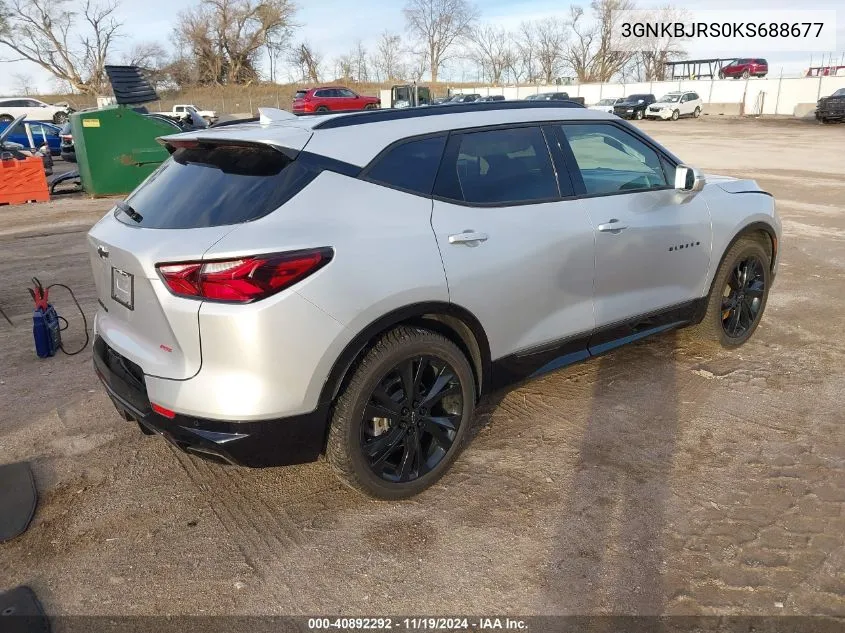 2019 Chevrolet Blazer Rs VIN: 3GNKBJRS0KS688677 Lot: 40892292