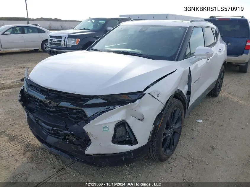 2020 Chevrolet Blazer VIN: 3GNKBKRS1LS570919 Lot: 12129369