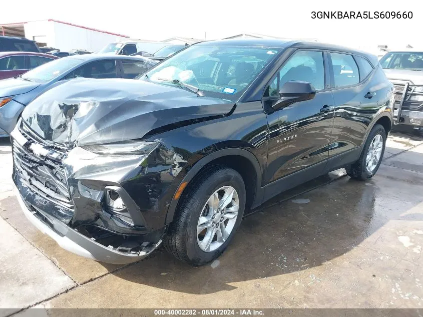 2020 Chevrolet Blazer Fwd L VIN: 3GNKBARA5LS609660 Lot: 40002282