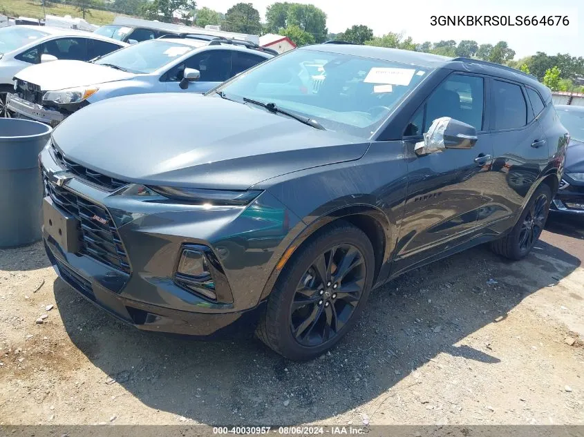 2020 Chevrolet Blazer Awd Rs VIN: 3GNKBKRS0LS664676 Lot: 40030957