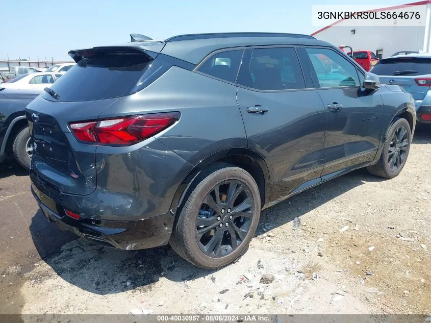 2020 Chevrolet Blazer Awd Rs VIN: 3GNKBKRS0LS664676 Lot: 40030957