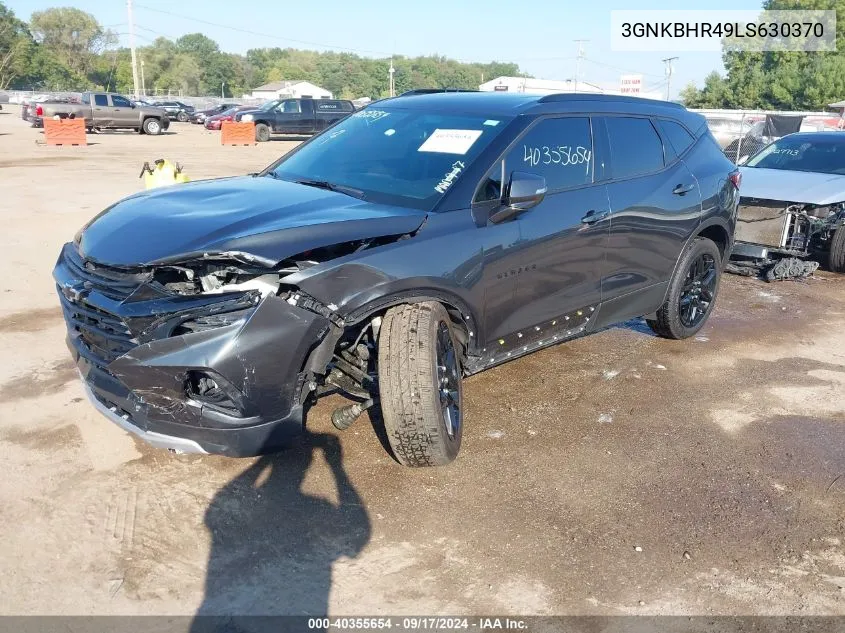 2020 Chevrolet Blazer Awd 2Lt VIN: 3GNKBHR49LS630370 Lot: 40355654