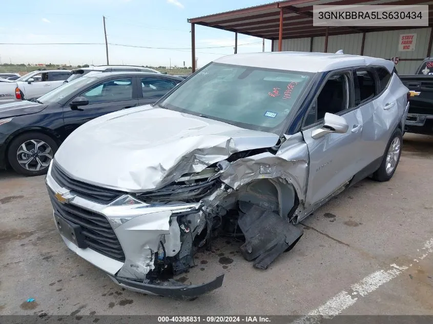 2020 Chevrolet Blazer Fwd 1Lt VIN: 3GNKBBRA5LS630434 Lot: 40395831