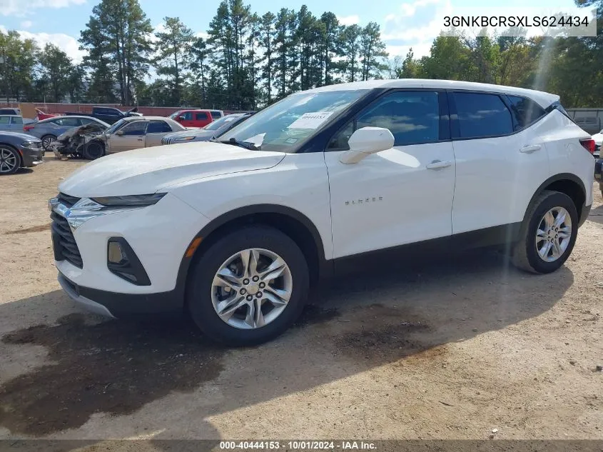 2020 Chevrolet Blazer Fwd 2Lt VIN: 3GNKBCRSXLS624434 Lot: 40444153