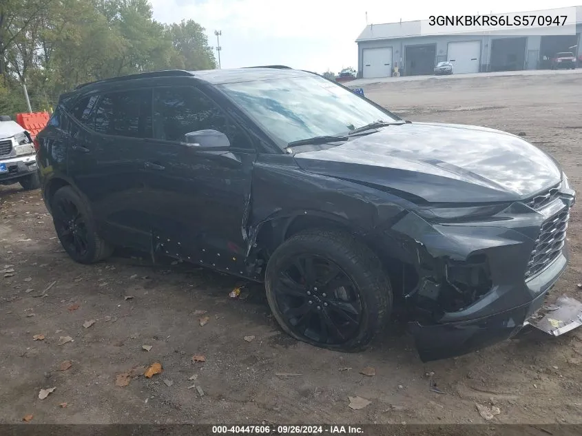 2020 Chevrolet Blazer Awd Rs VIN: 3GNKBKRS6LS570947 Lot: 40447606