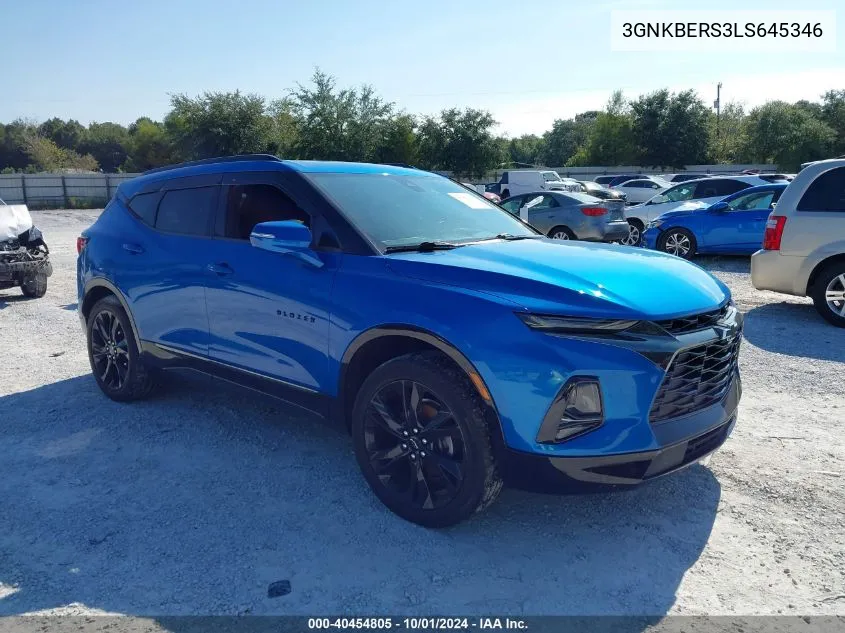 2020 Chevrolet Blazer Rs VIN: 3GNKBERS3LS645346 Lot: 40454805