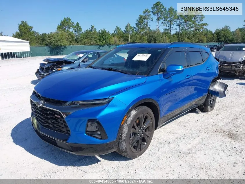 2020 Chevrolet Blazer Rs VIN: 3GNKBERS3LS645346 Lot: 40454805