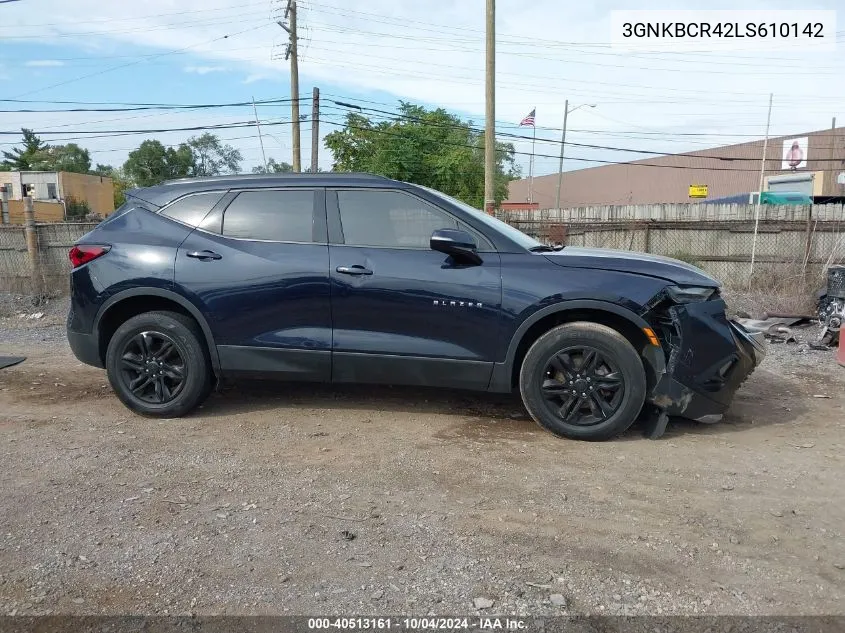 2020 Chevrolet Blazer Fwd 2Lt VIN: 3GNKBCR42LS610142 Lot: 40513161