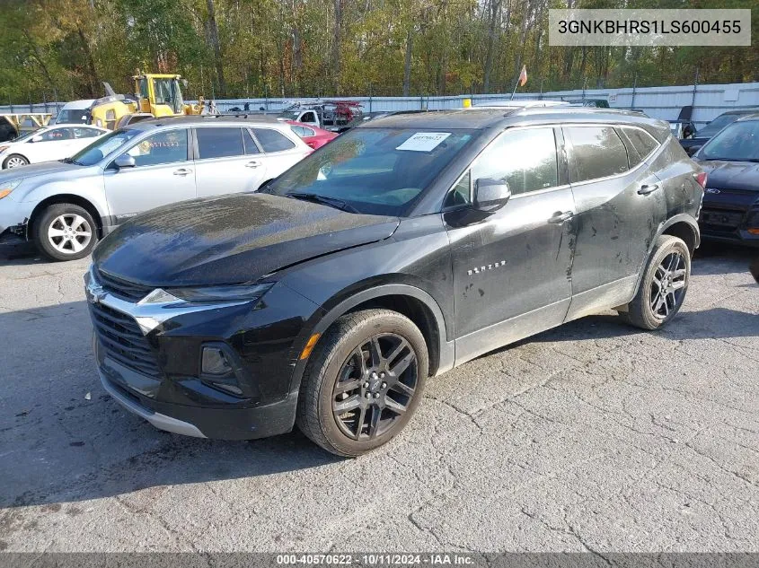 2020 Chevrolet Blazer 2Lt VIN: 3GNKBHRS1LS600455 Lot: 40570622