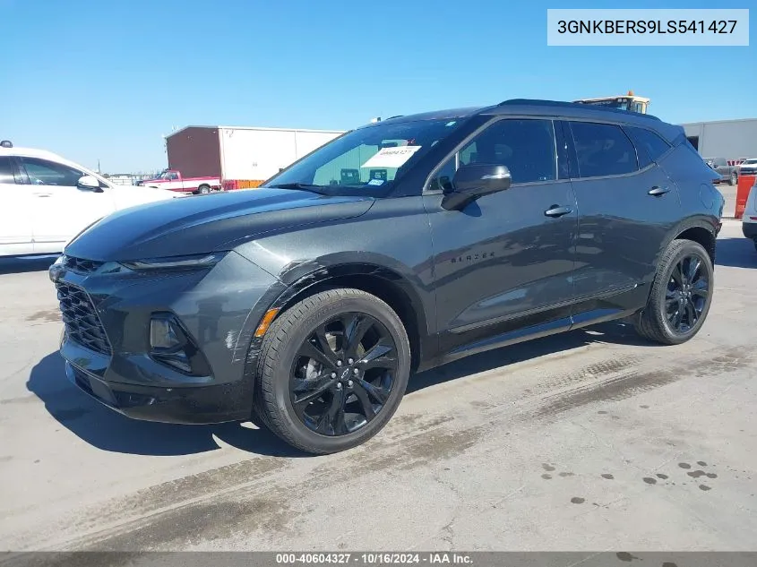 2020 Chevrolet Blazer Fwd Rs VIN: 3GNKBERS9LS541427 Lot: 40604327