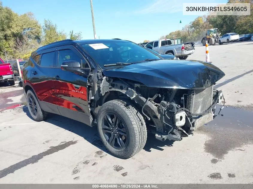 2020 Chevrolet Blazer Awd 2Lt VIN: 3GNKBHRS1LS549605 Lot: 40684690