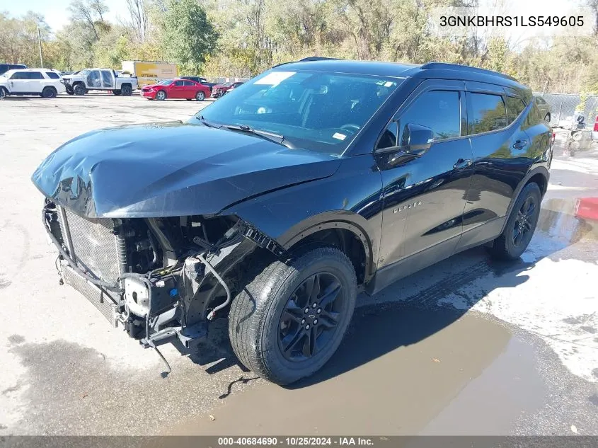 2020 Chevrolet Blazer Awd 2Lt VIN: 3GNKBHRS1LS549605 Lot: 40684690