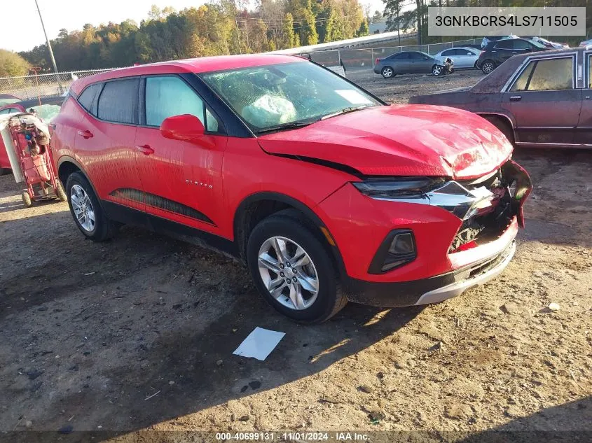 2020 Chevrolet Blazer Fwd 2Lt VIN: 3GNKBCRS4LS711505 Lot: 40699131