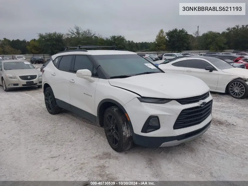 2020 Chevrolet Blazer Fwd 1Lt VIN: 3GNKBBRA8LS621193 Lot: 40730539