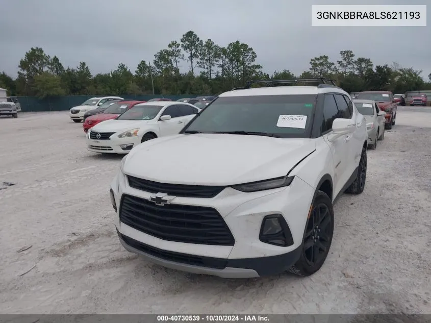 2020 Chevrolet Blazer Fwd 1Lt VIN: 3GNKBBRA8LS621193 Lot: 40730539