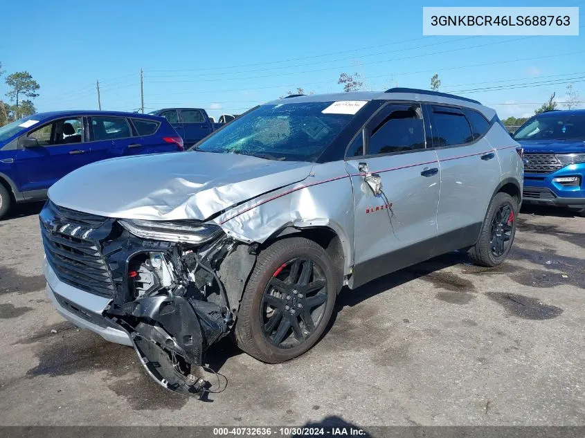 2020 Chevrolet Blazer Fwd 2Lt VIN: 3GNKBCR46LS688763 Lot: 40732636