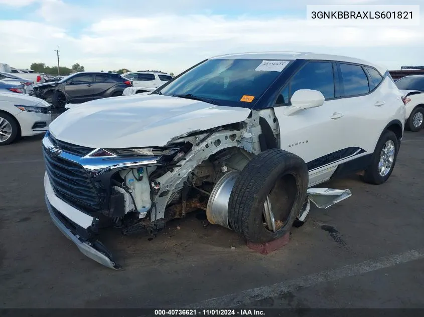 2020 Chevrolet Blazer Fwd 1Lt VIN: 3GNKBBRAXLS601821 Lot: 40736621