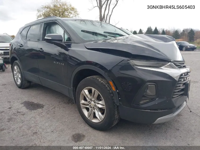 2020 Chevrolet Blazer Awd 2Lt VIN: 3GNKBHR45LS605403 Lot: 40740007