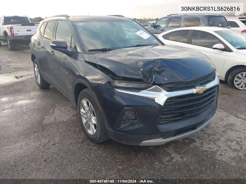 2020 Chevrolet Blazer Fwd 2Lt VIN: 3GNKBCRS1LS626816 Lot: 40748140