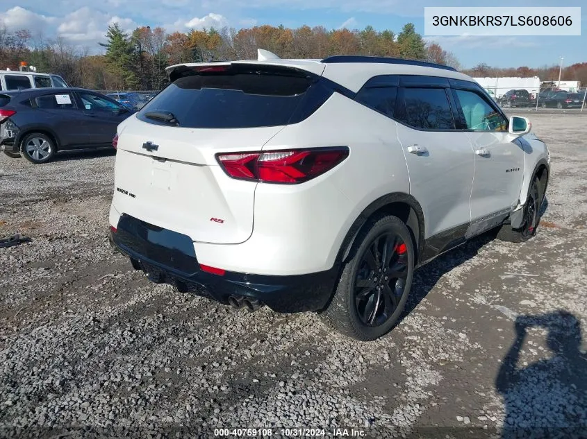 2020 Chevrolet Blazer Awd Rs VIN: 3GNKBKRS7LS608606 Lot: 40759108