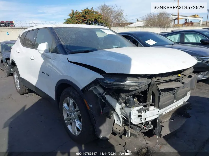 2020 Chevrolet Blazer Fwd 1Lt VIN: 3GNKBBRA3LS572629 Lot: 40763617