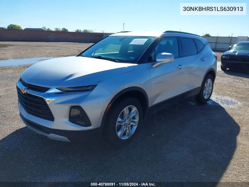 2020 Chevrolet Blazer Awd 2Lt VIN: 3GNKBHRS1LS630913 Lot: 40780091