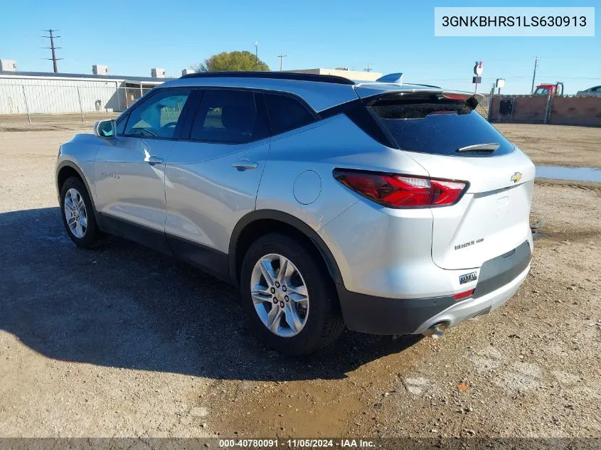 2020 Chevrolet Blazer Awd 2Lt VIN: 3GNKBHRS1LS630913 Lot: 40780091