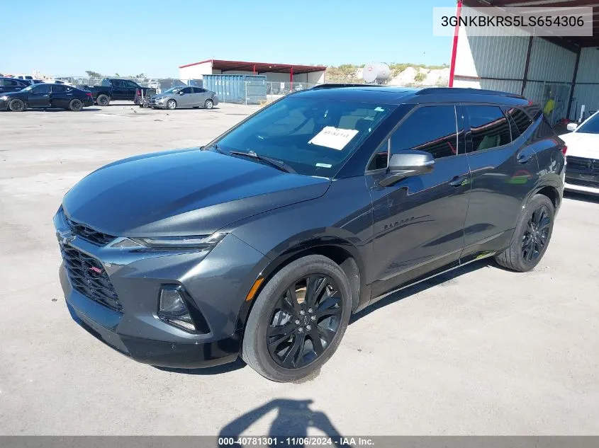 2020 Chevrolet Blazer Awd Rs VIN: 3GNKBKRS5LS654306 Lot: 40781301