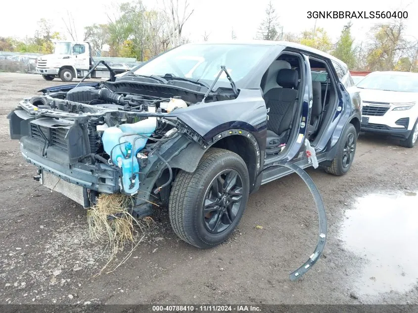 2020 Chevrolet Blazer Fwd 1Lt VIN: 3GNKBBRAXLS560400 Lot: 40788410