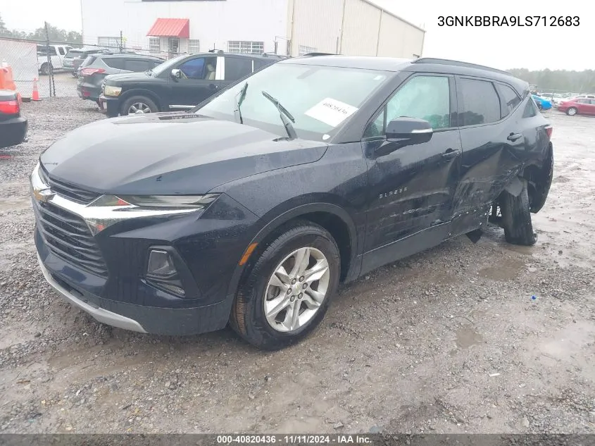 2020 Chevrolet Blazer Fwd 1Lt VIN: 3GNKBBRA9LS712683 Lot: 40820436