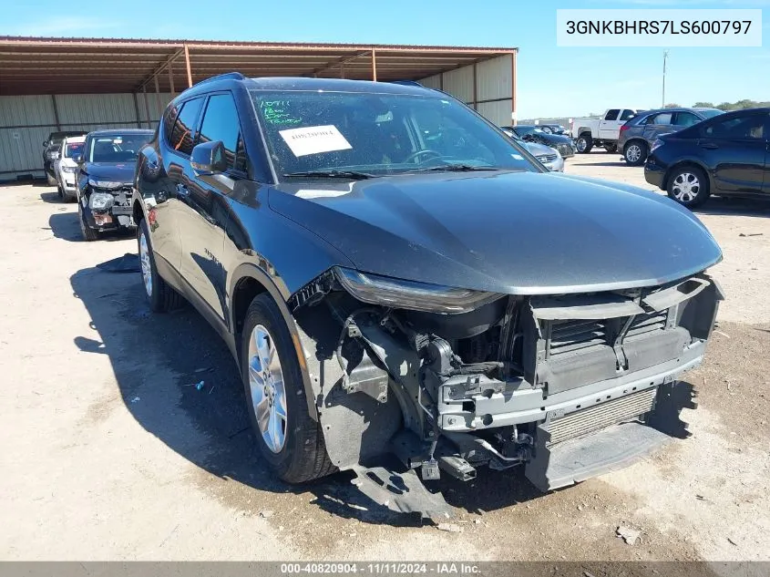 2020 Chevrolet Blazer Awd 2Lt VIN: 3GNKBHRS7LS600797 Lot: 40820904