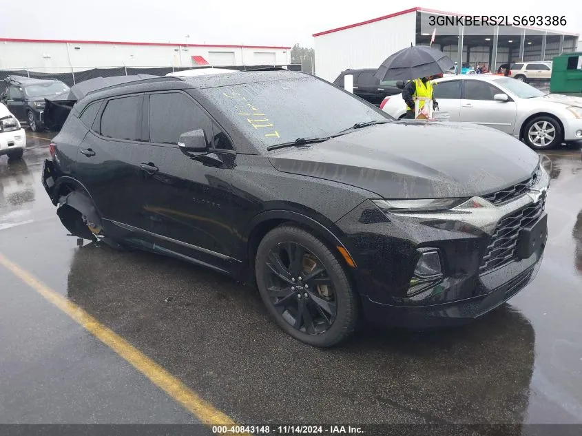 2020 Chevrolet Blazer Fwd Rs VIN: 3GNKBERS2LS693386 Lot: 40843148