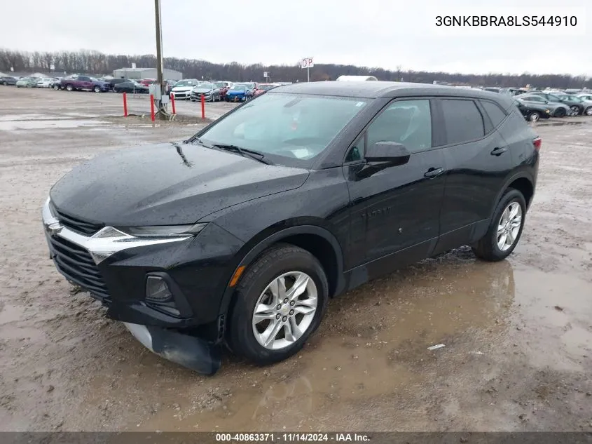 2020 Chevrolet Blazer Fwd 1Lt VIN: 3GNKBBRA8LS544910 Lot: 40863371