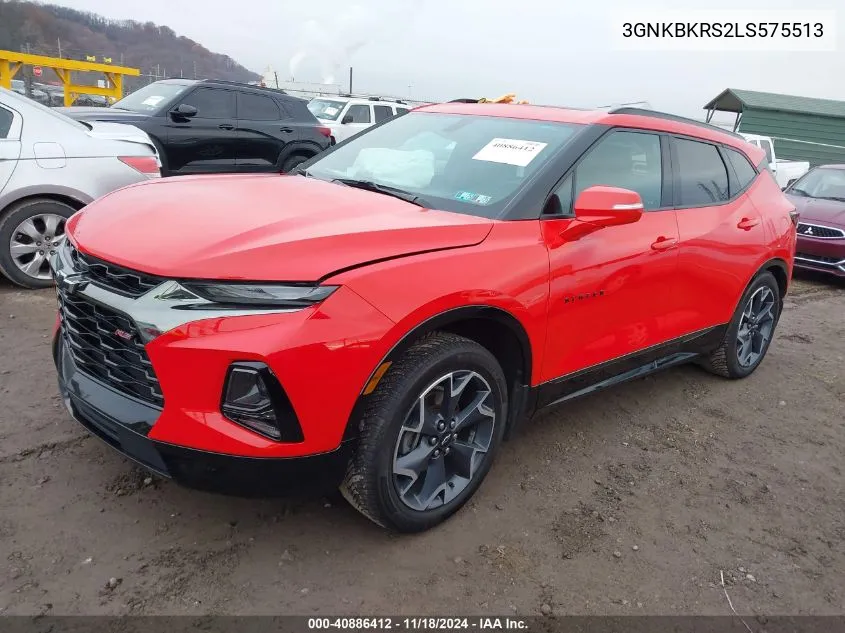 2020 Chevrolet Blazer Rs VIN: 3GNKBKRS2LS575513 Lot: 40886412