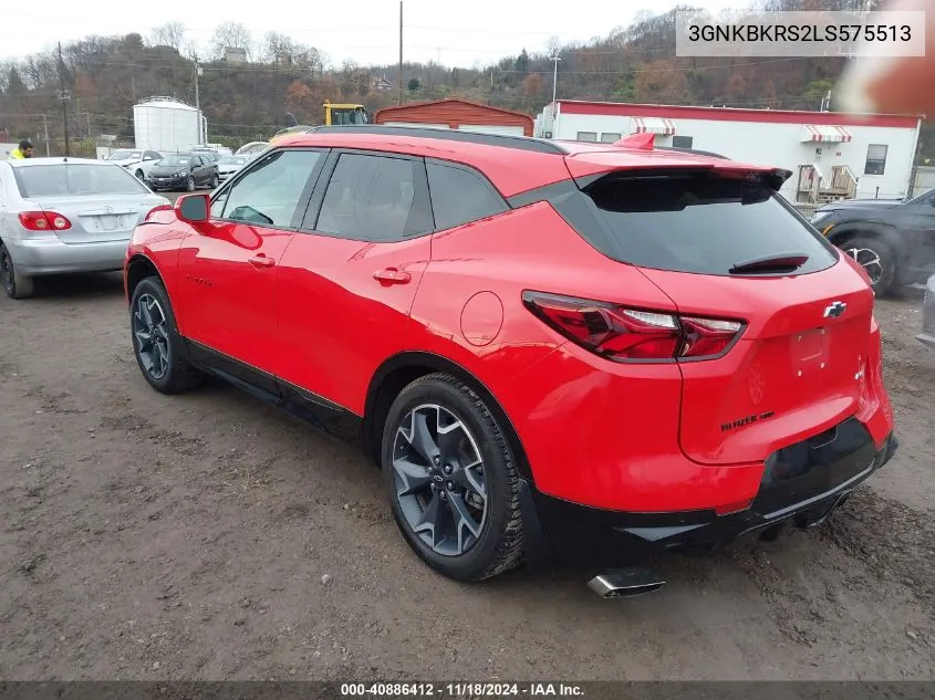 2020 Chevrolet Blazer Rs VIN: 3GNKBKRS2LS575513 Lot: 40886412