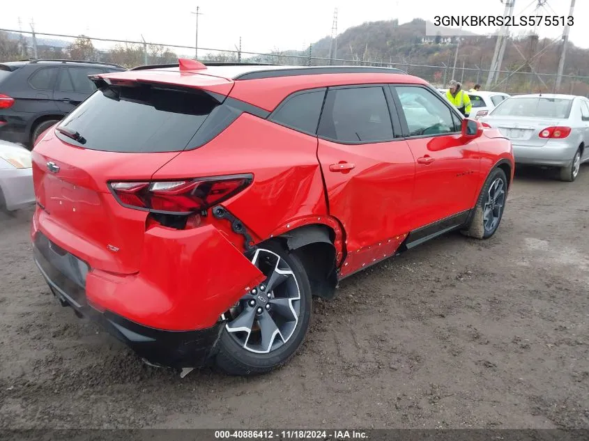 2020 Chevrolet Blazer Rs VIN: 3GNKBKRS2LS575513 Lot: 40886412