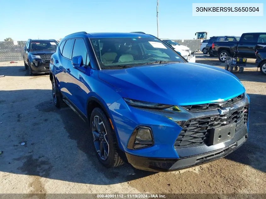 2020 Chevrolet Blazer Fwd Rs VIN: 3GNKBERS9LS650504 Lot: 40901112