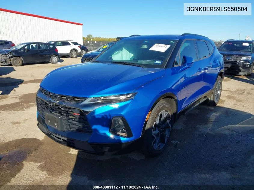 2020 Chevrolet Blazer Fwd Rs VIN: 3GNKBERS9LS650504 Lot: 40901112